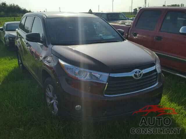 TOYOTA HIGHLANDER 2015 - 5TDZKRFHXFS118758