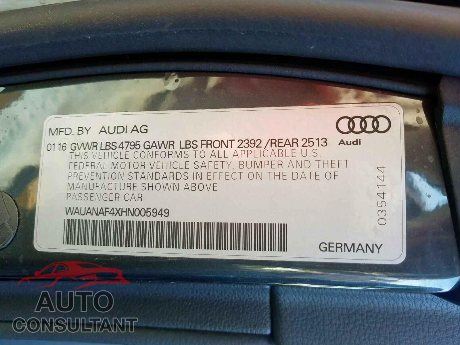 AUDI A4 2017 - 2GNFLFEK4H6348151