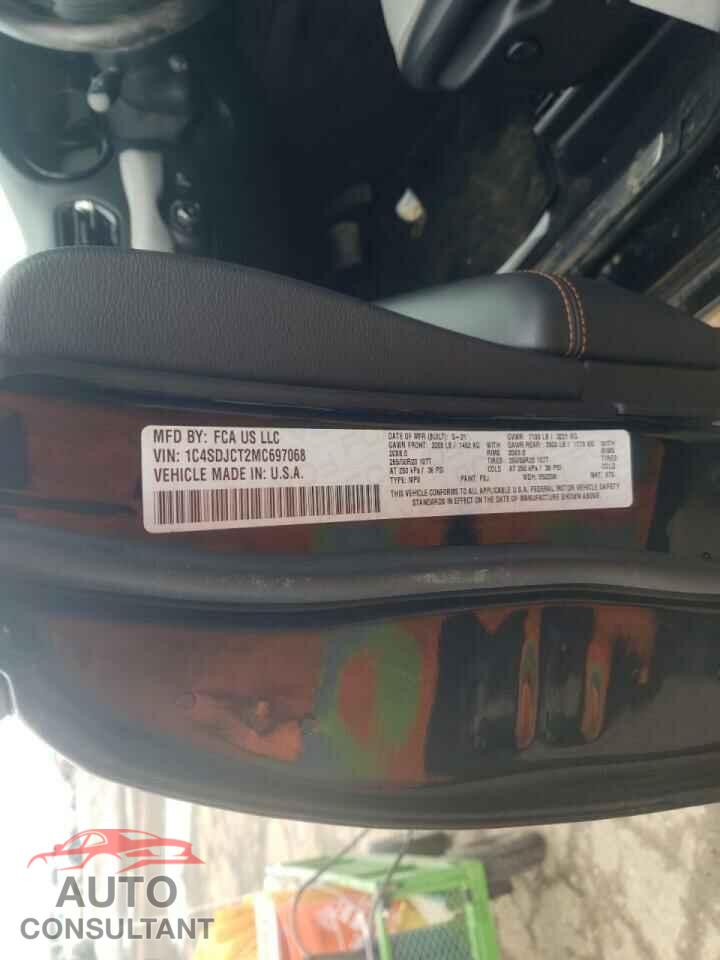 DODGE DURANGO 2021 - 1C4SDJCT2MC697068