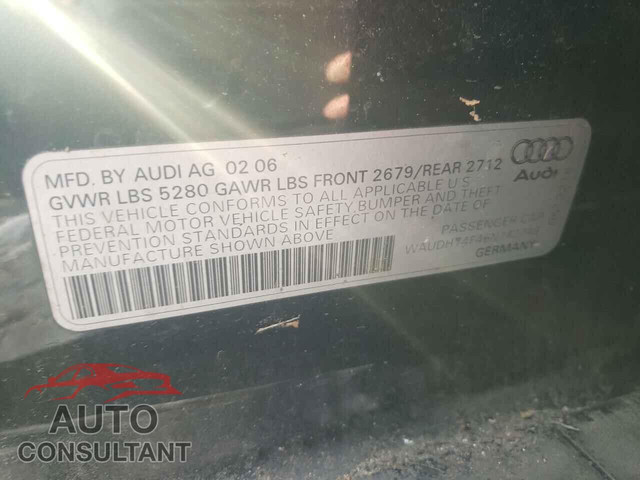 AUDI A6 2006 - 2C3CDZAG3HH572886