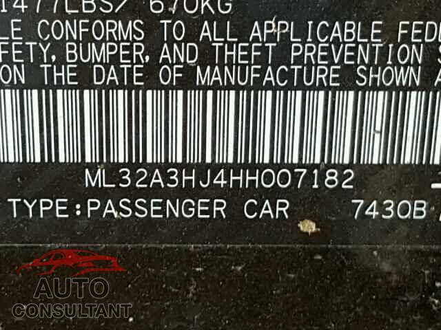 MITSUBISHI MIRAGE 2017 - ML32A3HJ4HH007182