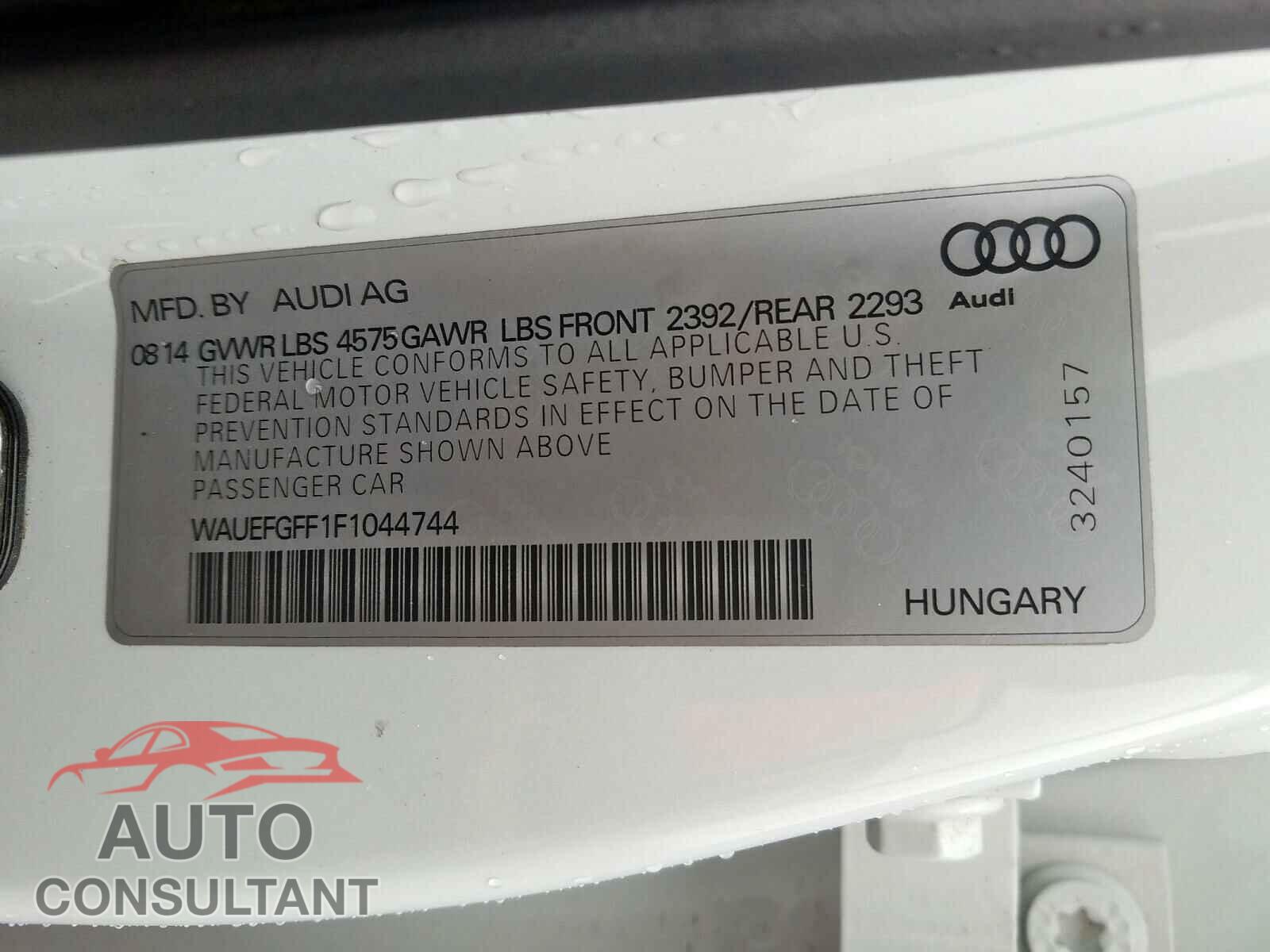 AUDI A3 2015 - 2T2BZMCA5GC010285