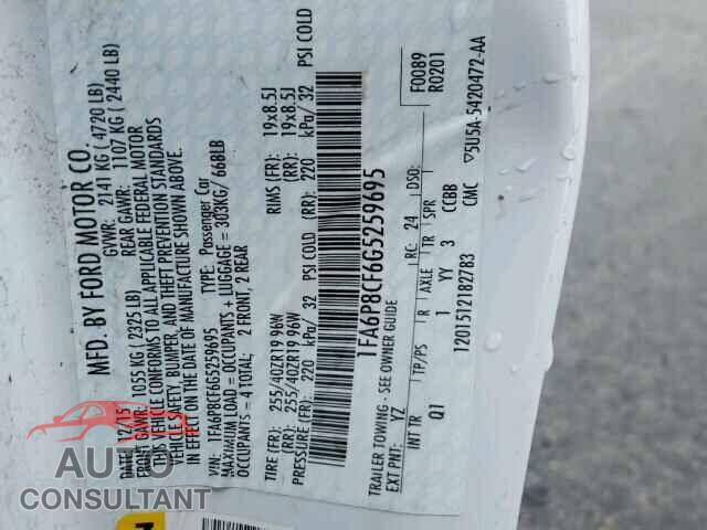 FORD MUSTANG 2016 - 1FA6P8CF6G5259695