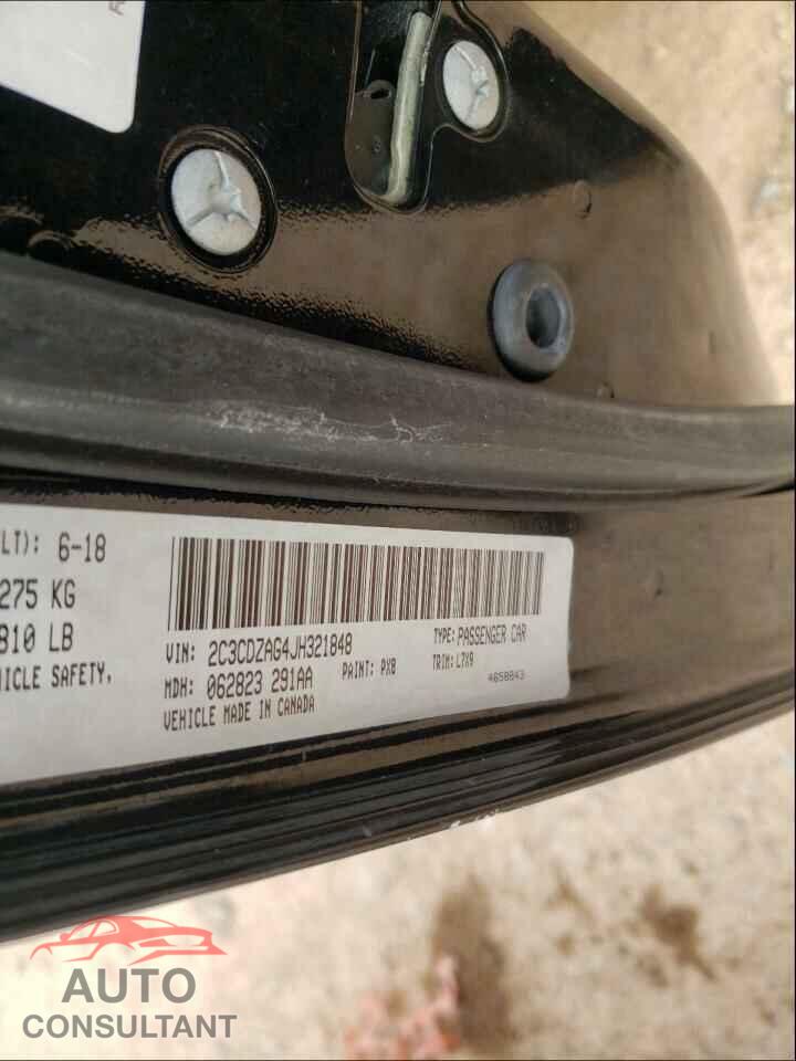 DODGE CHALLENGER 2018 - 2C3CDZAG4JH321848
