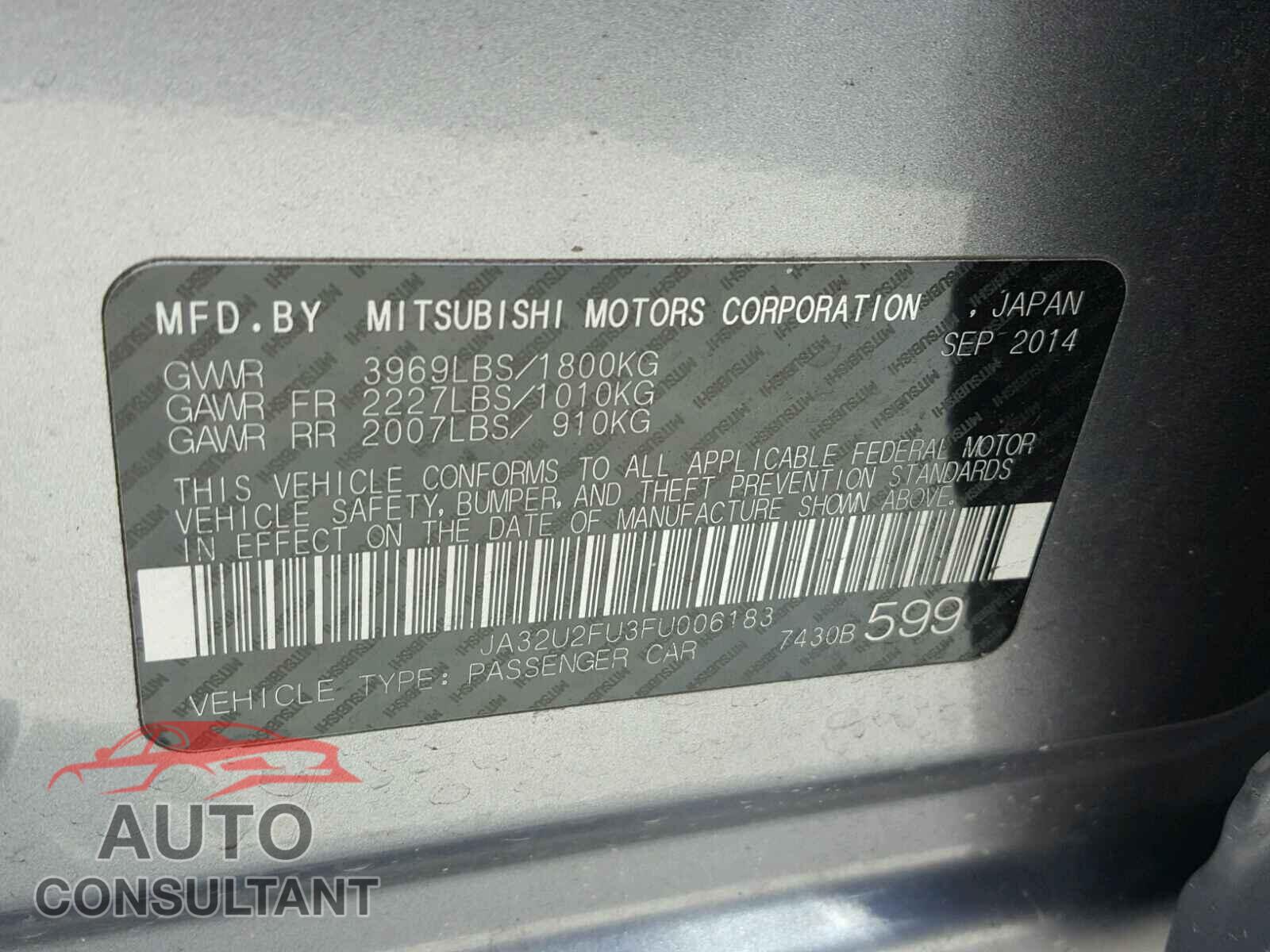 MITSUBISHI LANCER 2015 - JA32U2FU3FU006183