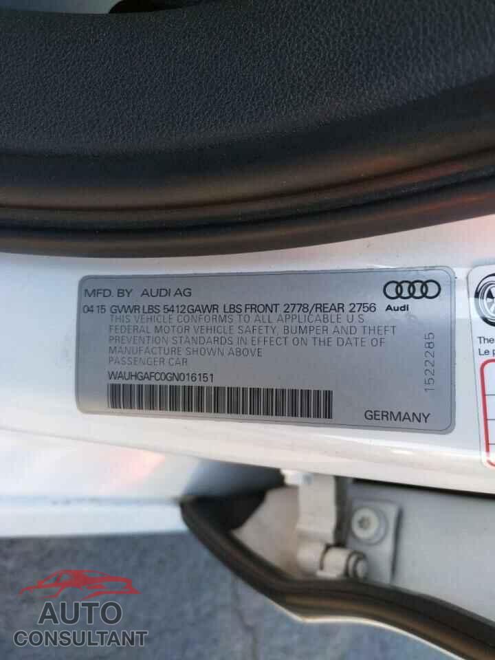 AUDI A6 2016 - WAUHGAFC0GN016151