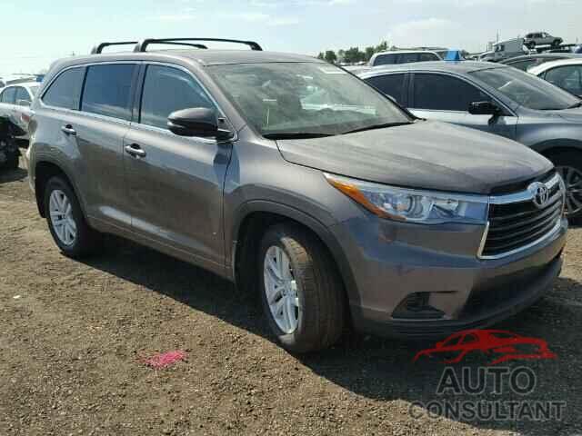 TOYOTA HIGHLANDER 2015 - 5TDBKRFH5FS168355