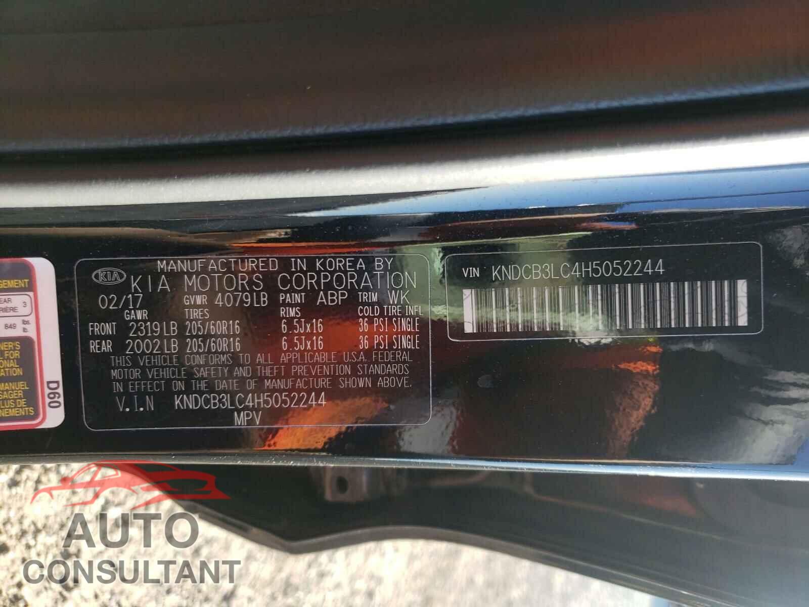 KIA NIRO 2017 - KNDCB3LC4H5052244