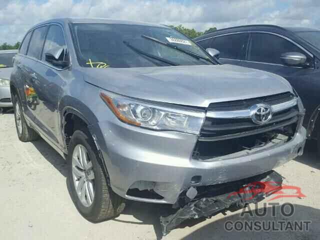 TOYOTA HIGHLANDER 2016 - 5TDZARFH6GS021125