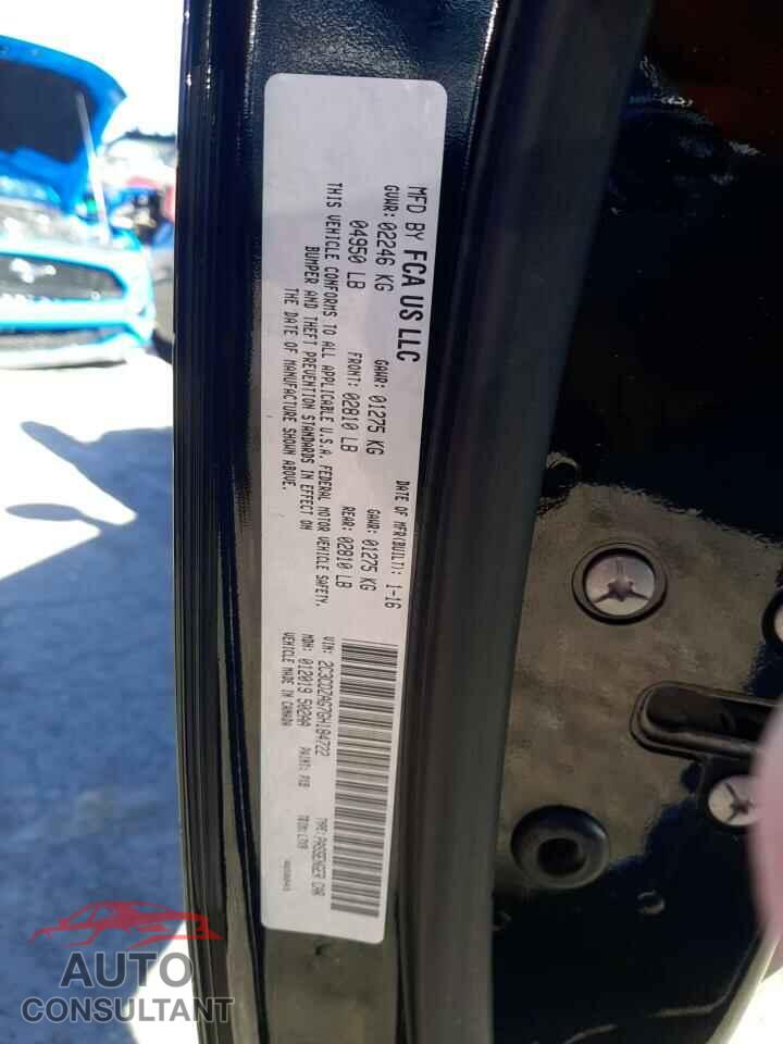 DODGE CHALLENGER 2016 - 2C3CDZAG7GH184722