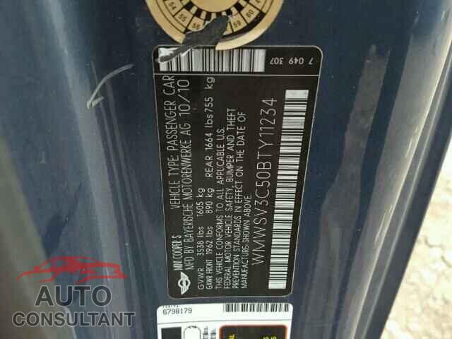 MINI COOPER 2011 - WMWSV3C50BTY11234