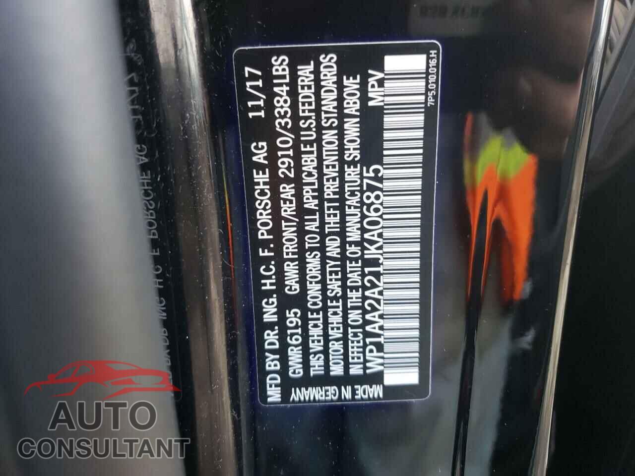 PORSCHE CAYENNE 2018 - WP1AA2A21JKA06875