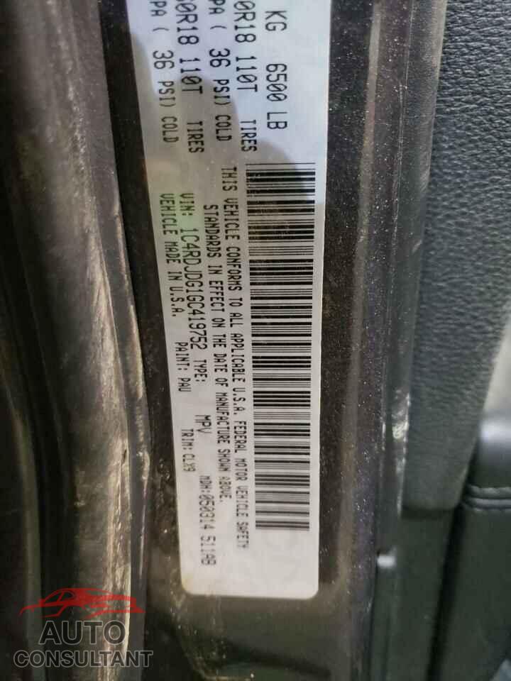 DODGE DURANGO 2016 - 1C4RDJDG1GC419752