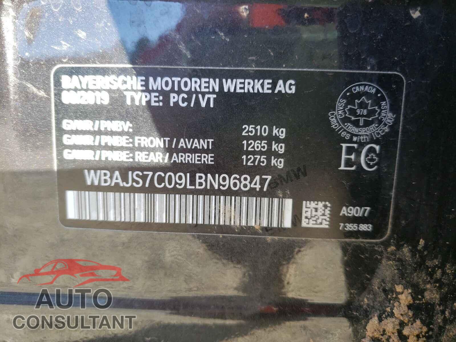 BMW M5 2020 - WBAJS7C09LBN96847