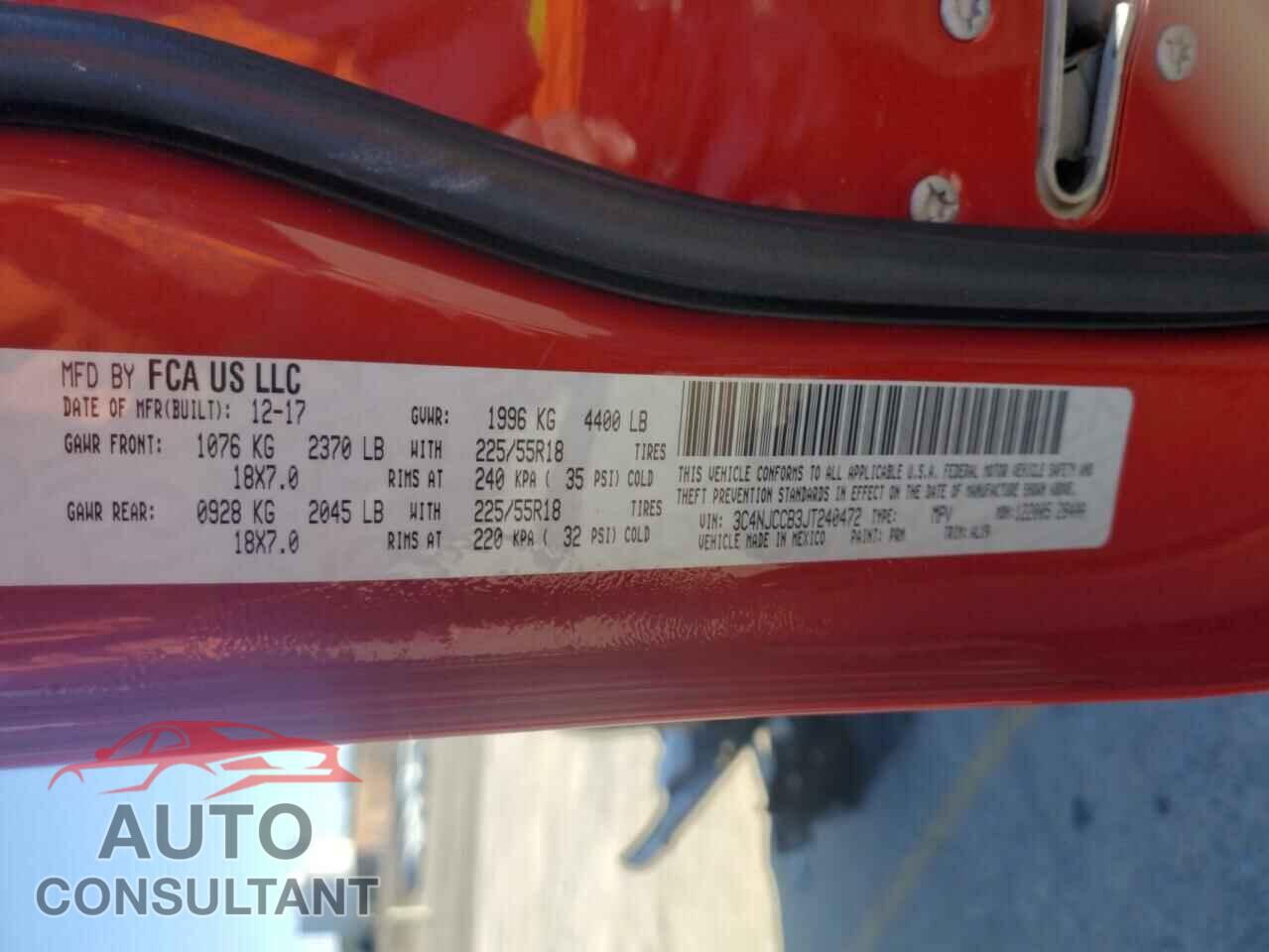 JEEP COMPASS 2018 - 3C4NJCCB3JT240472