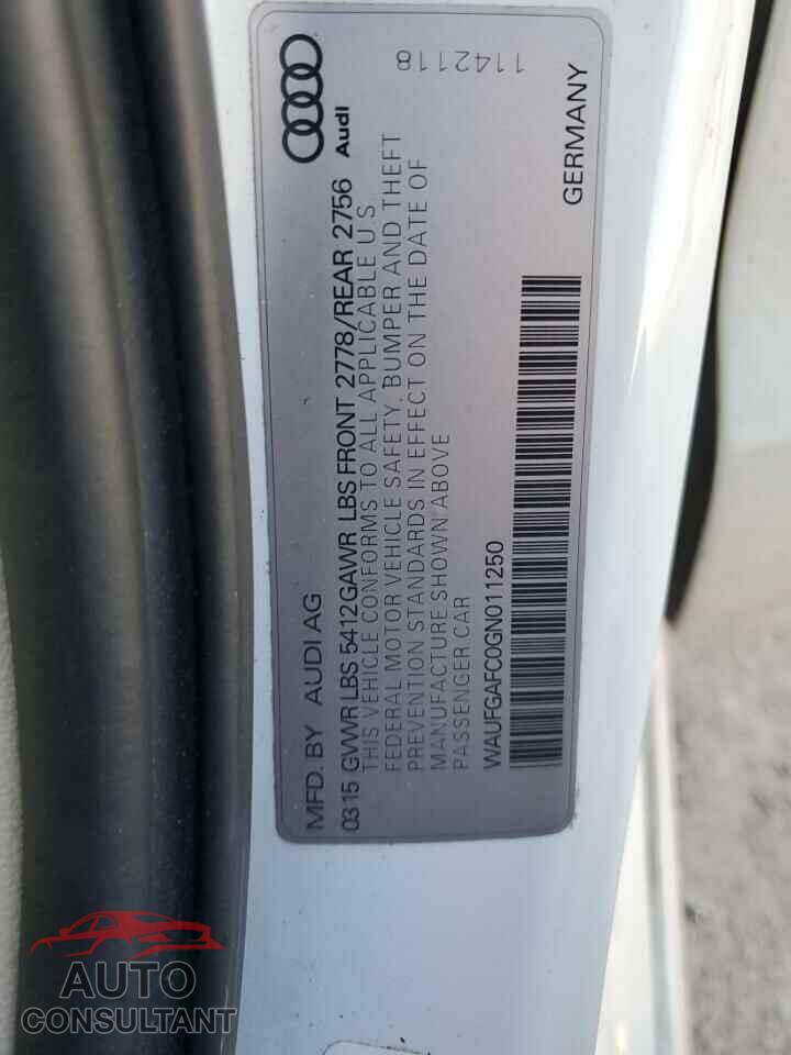 AUDI A6 2016 - WAUFGAFC0GN011250