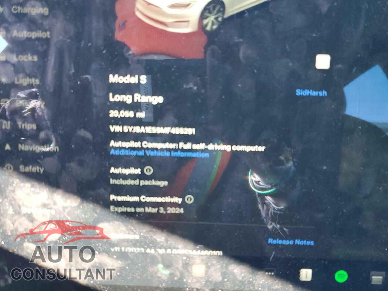 TESLA MODEL S 2021 - 5YJSA1E59MF455291