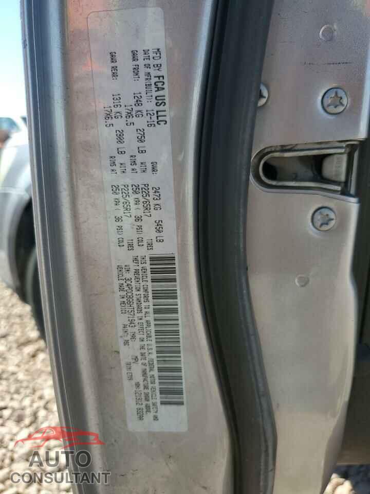 DODGE JOURNEY 2017 - 3C4PDCBG6HT571943