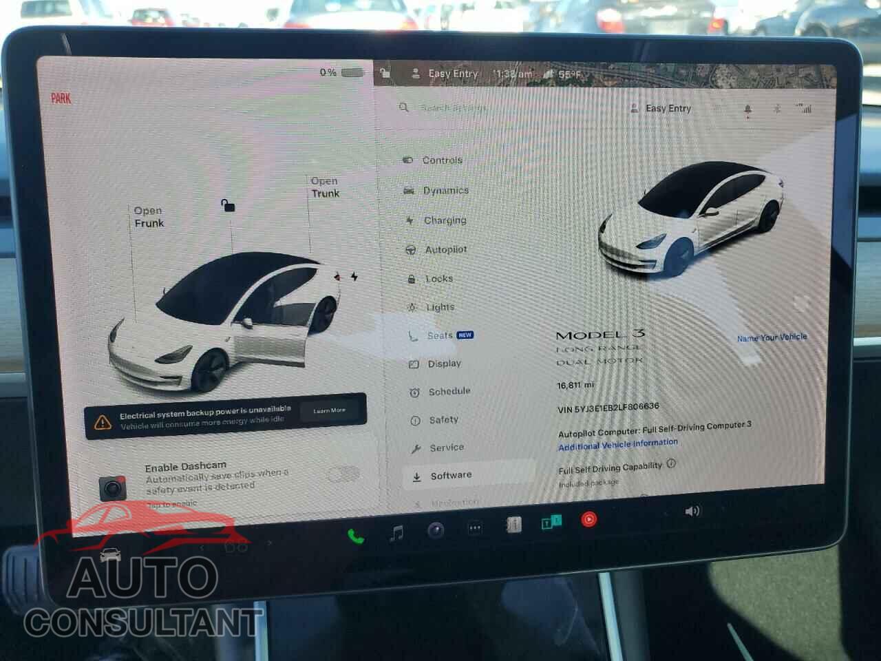 TESLA MODEL 3 2020 - 5YJ3E1EB2LF806636