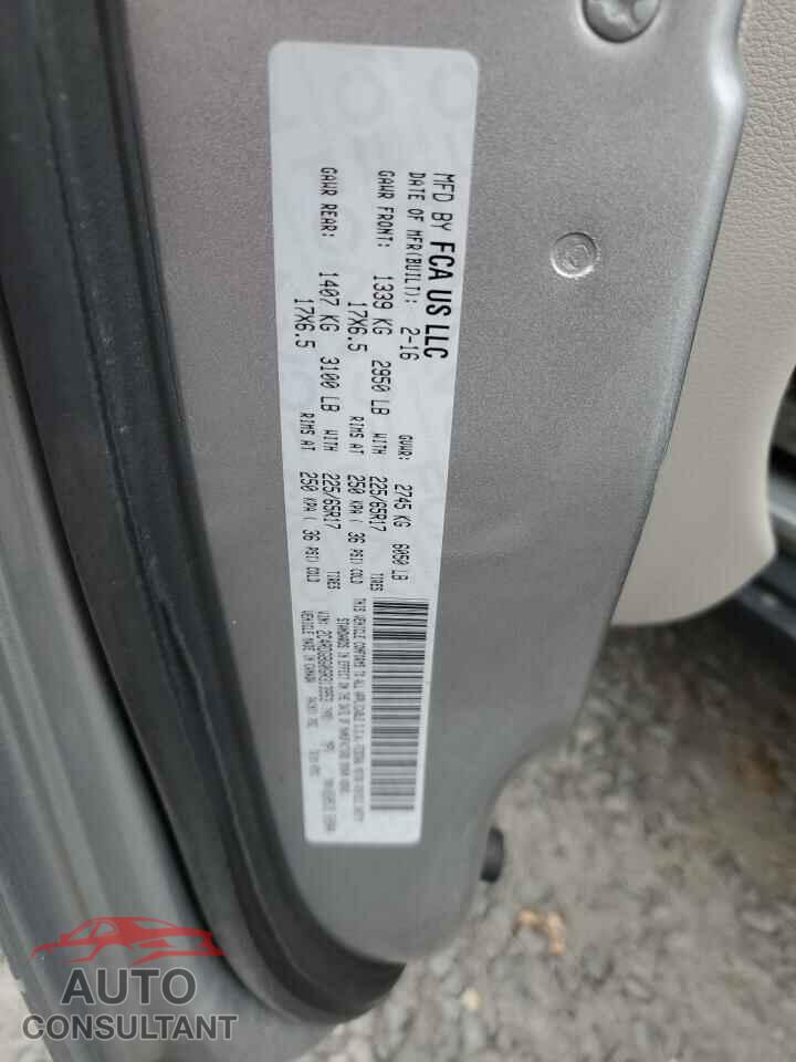 DODGE CARAVAN 2016 - 2C4RDGBG0GR313953
