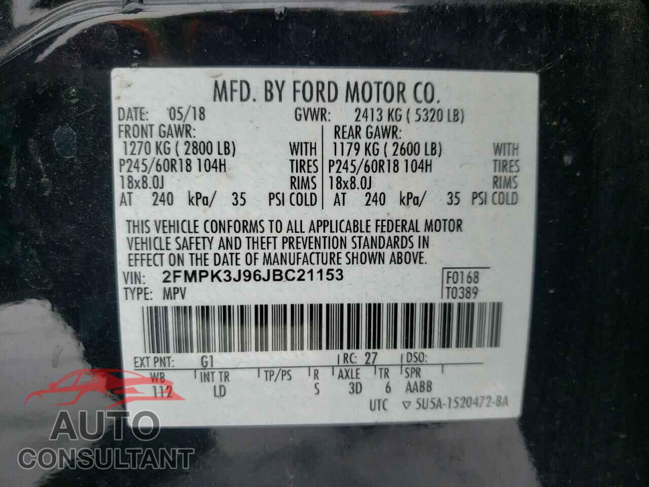 FORD EDGE 2018 - 2FMPK3J96JBC21153