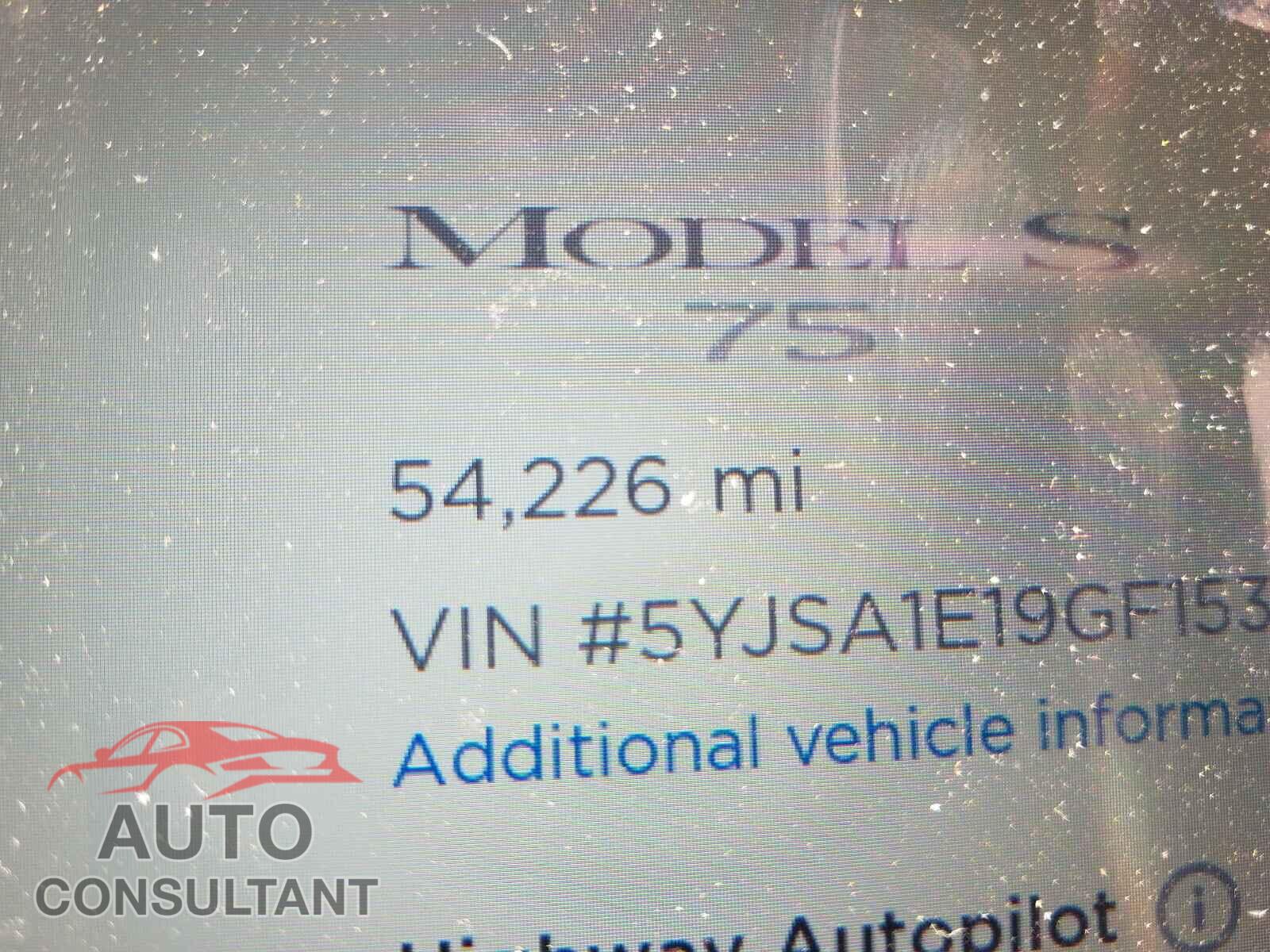 TESLA MODEL S 2016 - 5YJSA1E19GF153551
