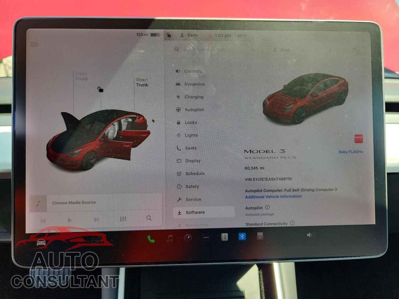 TESLA MODEL 3 2019 - 5YJ3E1EA5KF486119