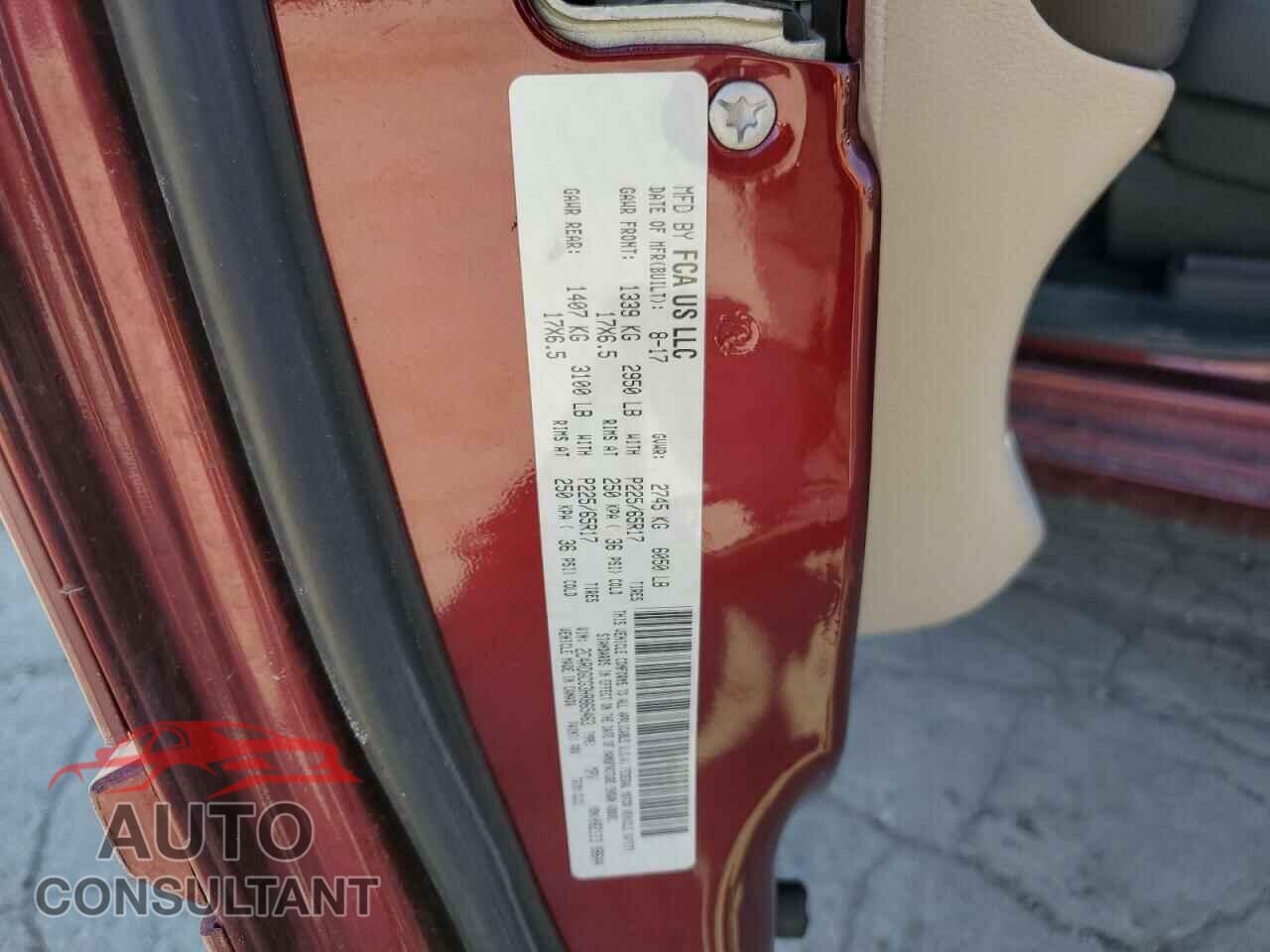 DODGE CARAVAN 2017 - 2C4RDGCG3HR865463