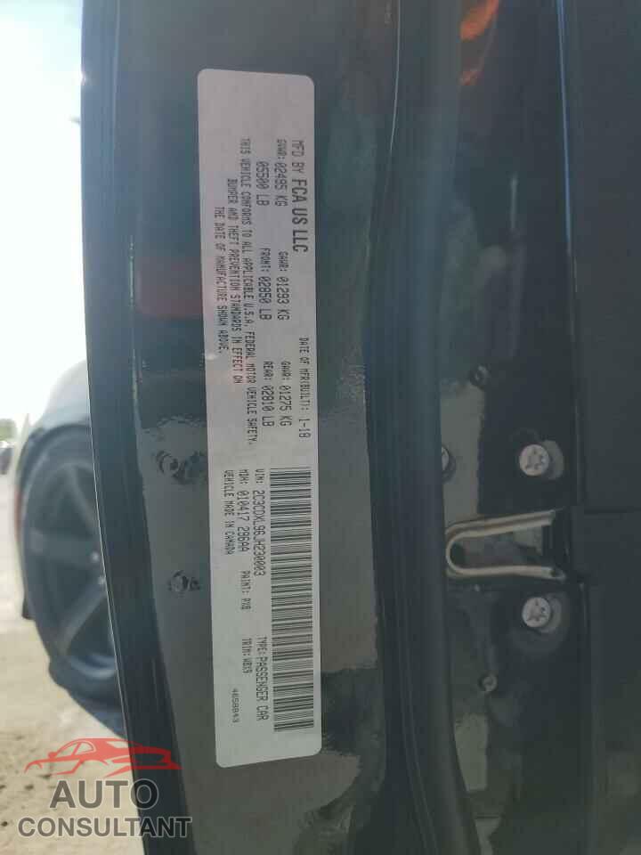 DODGE CHARGER 2018 - 2C3CDXL96JH230003