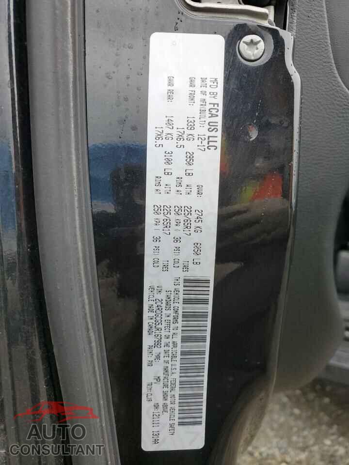 DODGE CARAVAN 2018 - 2C4RDGCG5JR167992