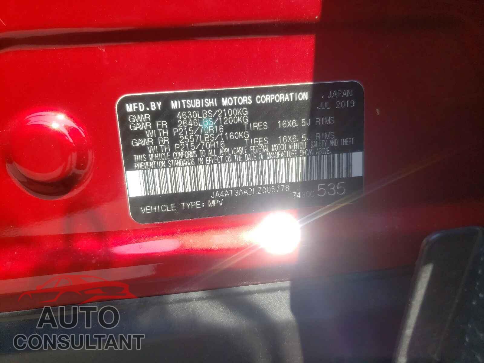 MITSUBISHI ECLIPSE 2020 - JA4AT3AA2LZ005778