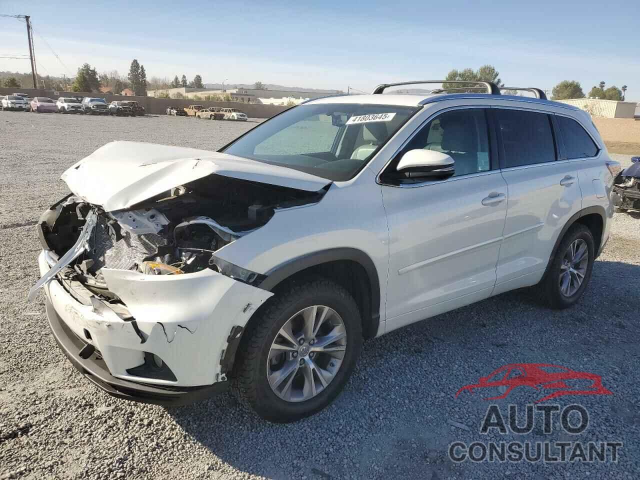 TOYOTA HIGHLANDER 2015 - 5TDKKRFH0FS112176