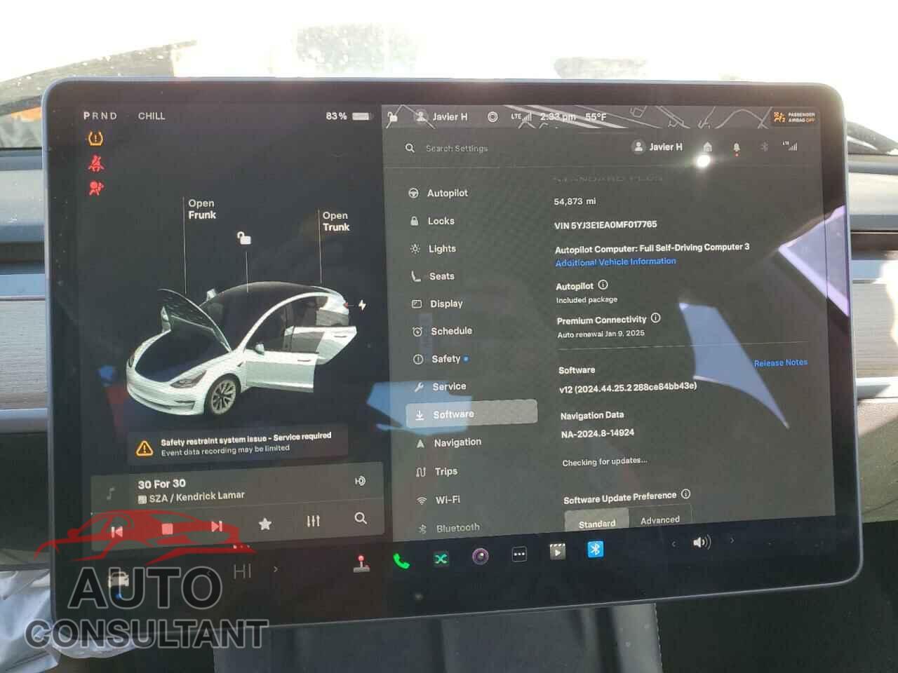 TESLA MODEL 3 2021 - 5YJ3E1EA0MF017765