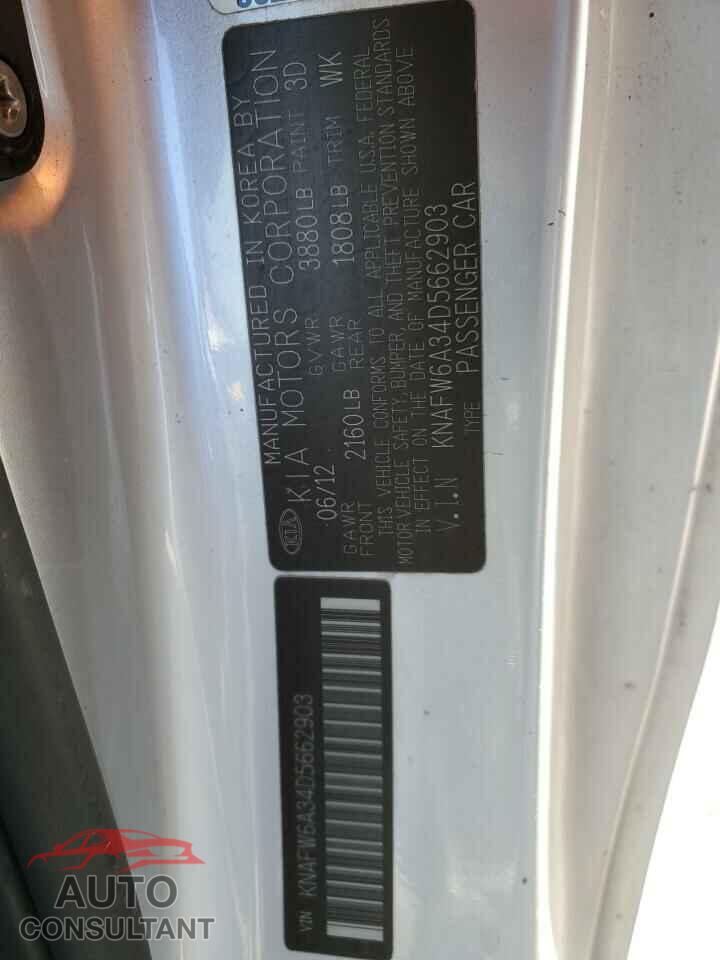 KIA FORTE 2013 - KNAFW6A34D5662903
