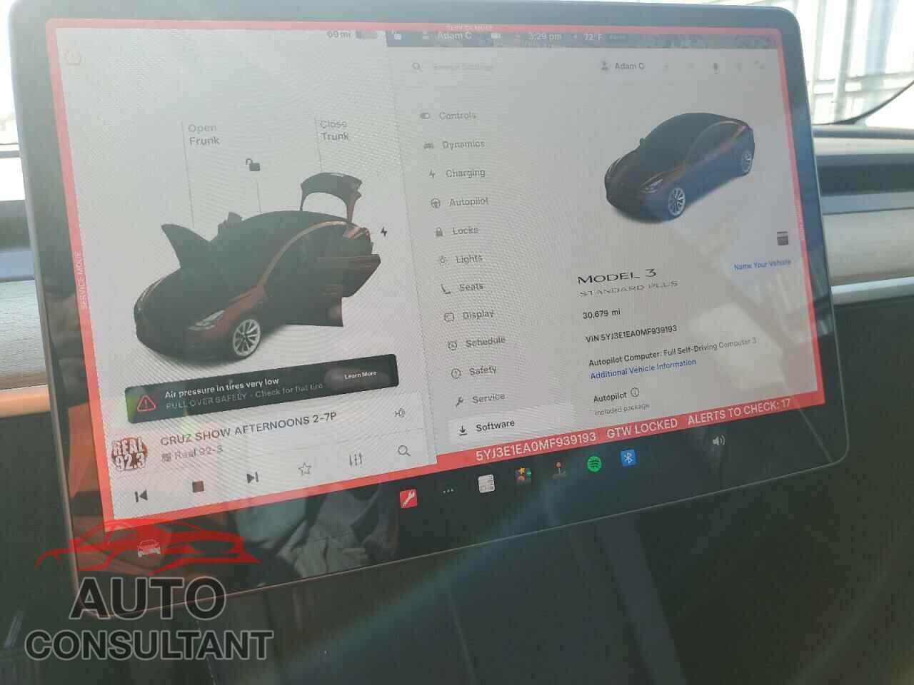 TESLA MODEL 3 2021 - 5YJ3E1EA0MF939193