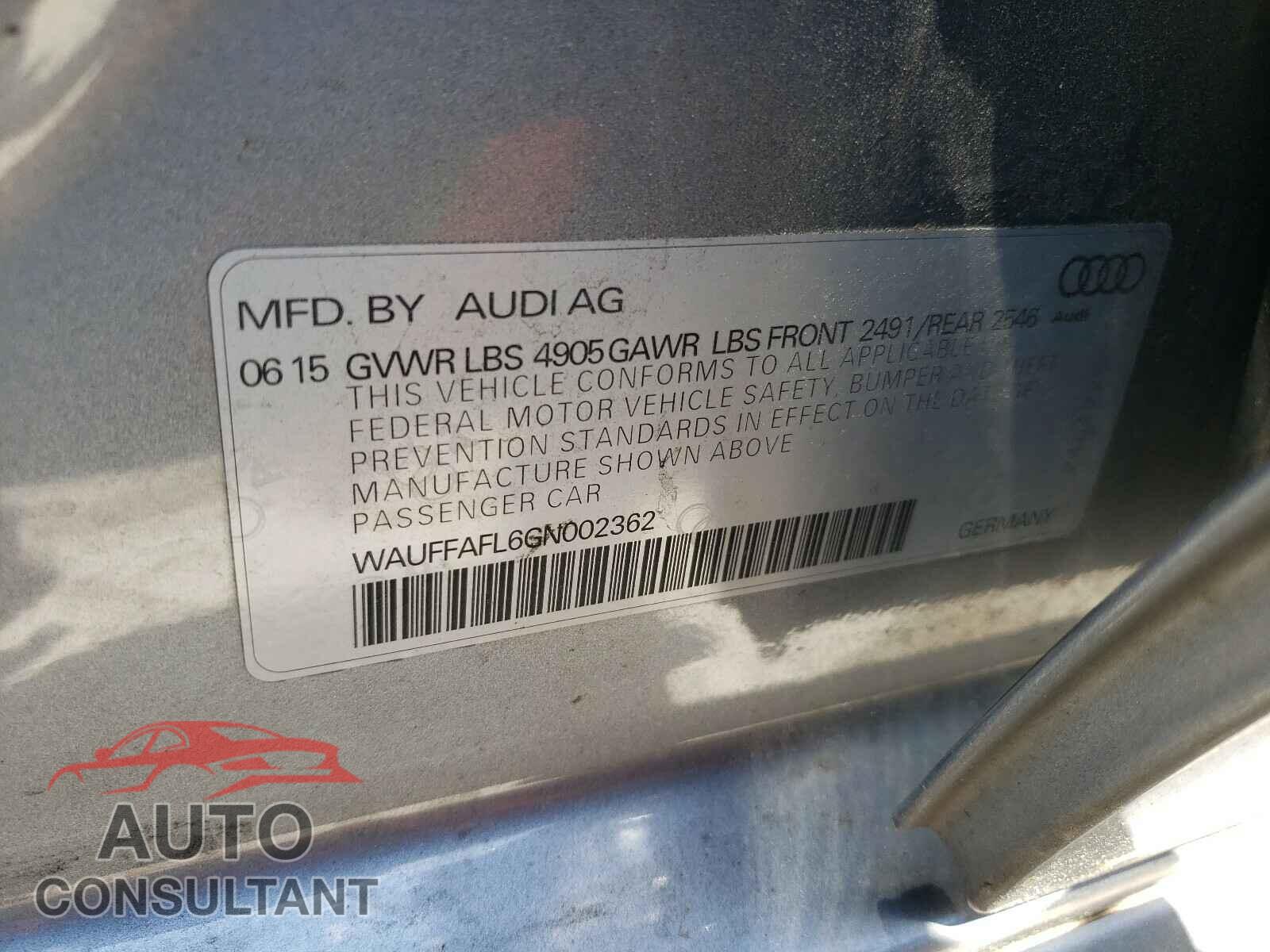 AUDI A4 2016 - WAUFFAFL6GN002362