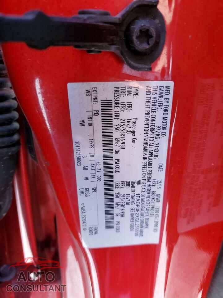 FORD FOCUS 2016 - 1FADP3F2XGL255535