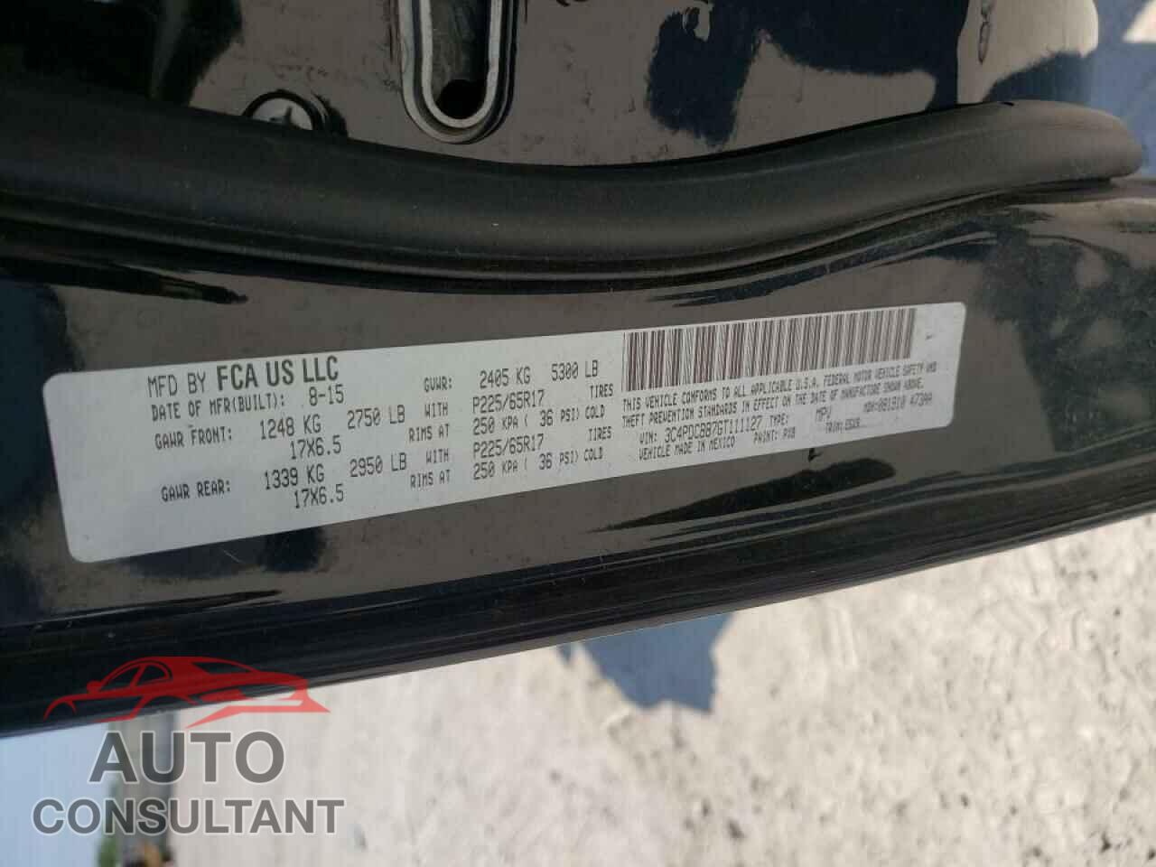 DODGE JOURNEY 2016 - 3C4PDCBB7GT111127
