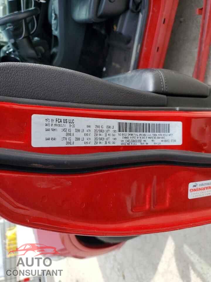 DODGE DURANGO 2017 - 1C4RDJDG8HC619352