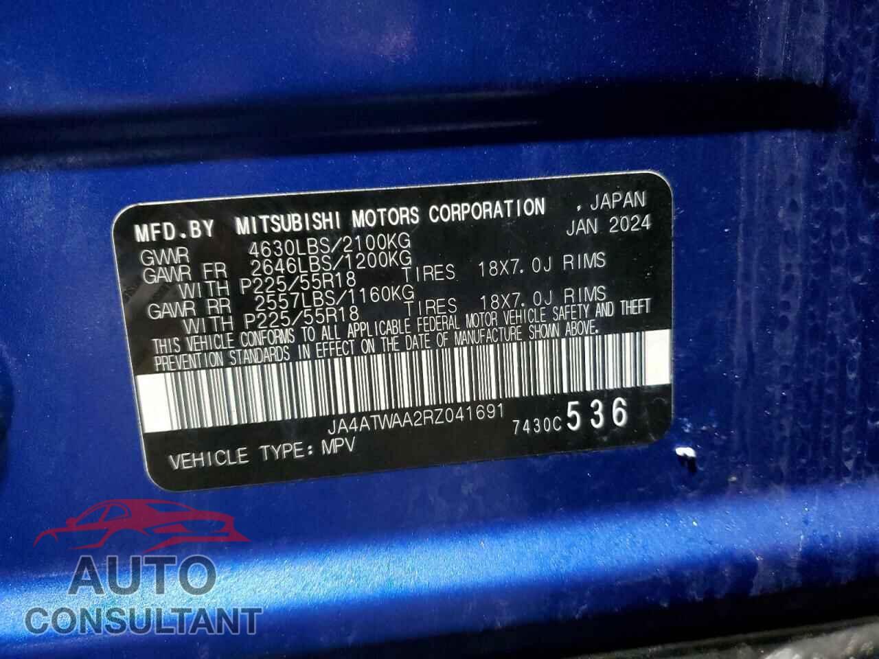 MITSUBISHI ECLIPSE 2024 - JA4ATWAA2RZ041691