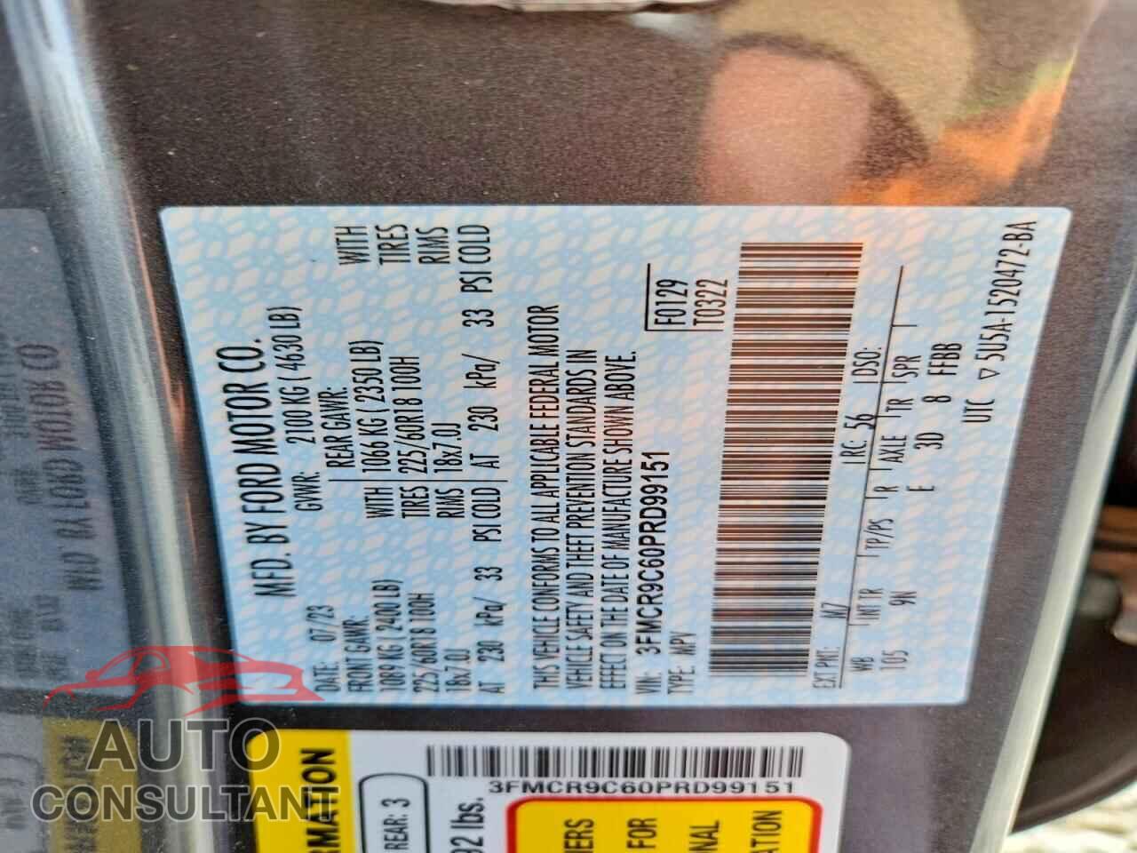 FORD BRONCO 2023 - 3FMCR9C60PRD99151