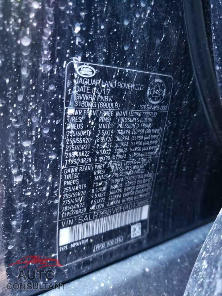LAND ROVER DISCOVERY 2017 - SALRTBBV6HA013885