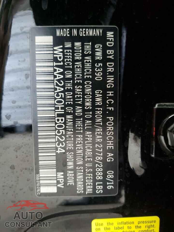 PORSCHE MACAN 2017 - WP1AA2A50HLB05234