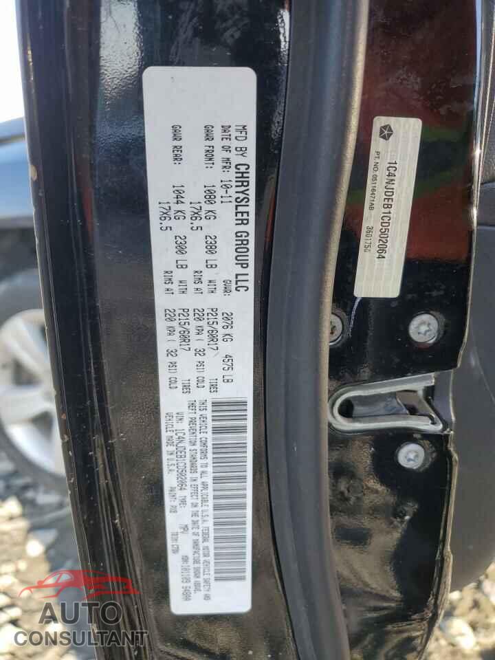 JEEP COMPASS 2012 - 1C4NJDEB1CD502064