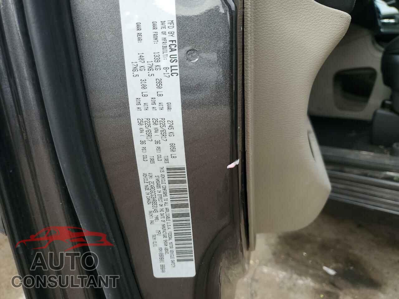 DODGE CARAVAN 2017 - 2C4RDGCG3HR853149