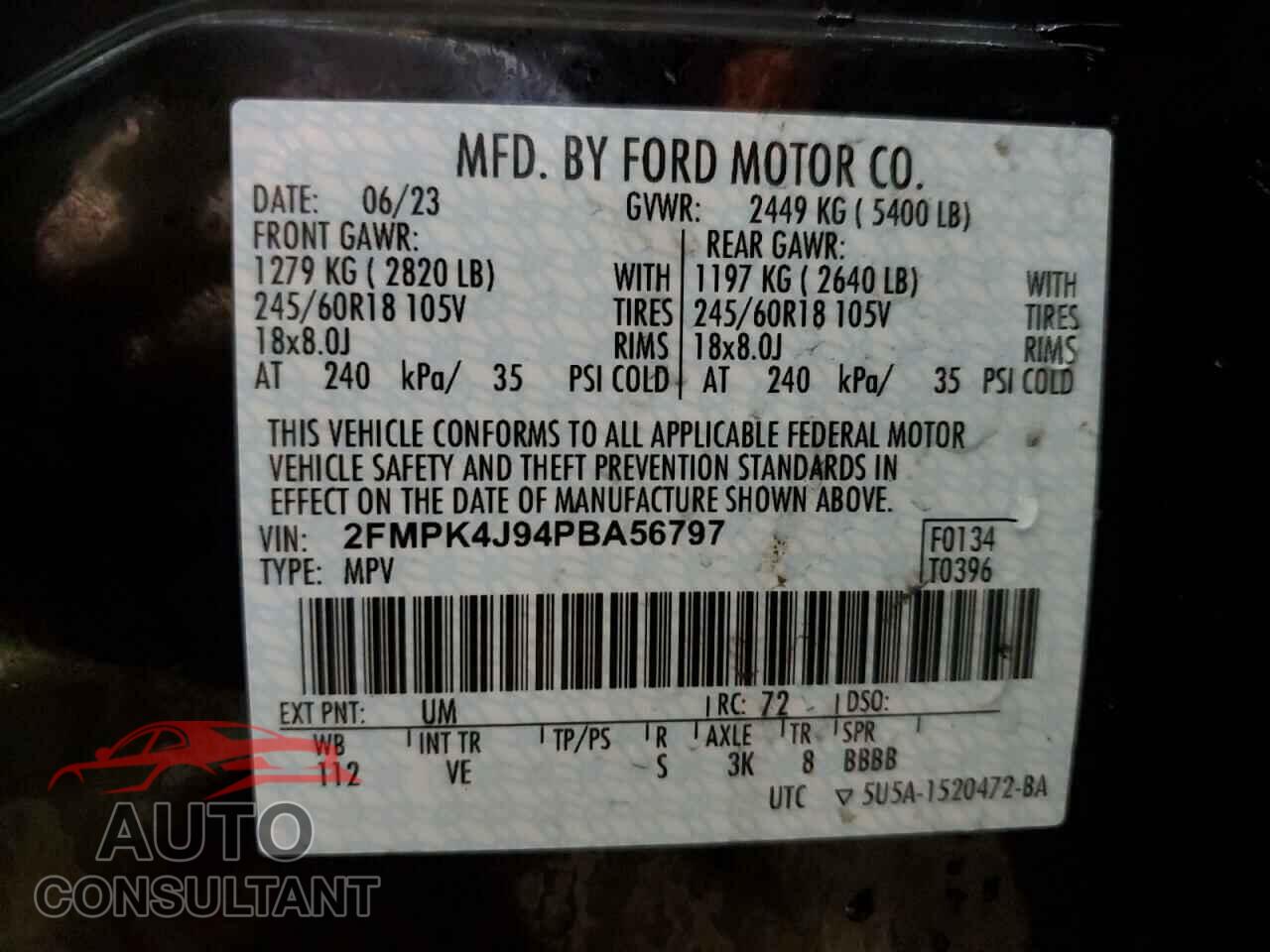 FORD EDGE 2023 - 2FMPK4J94PBA56797