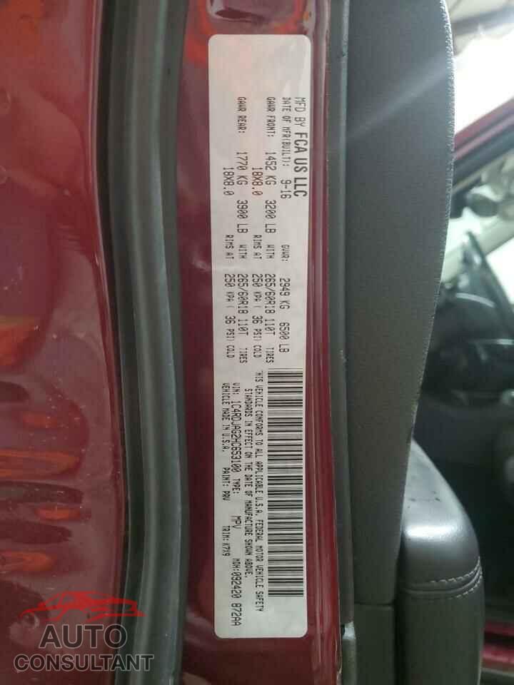 DODGE DURANGO 2017 - 1C4RDJAG2HC653100