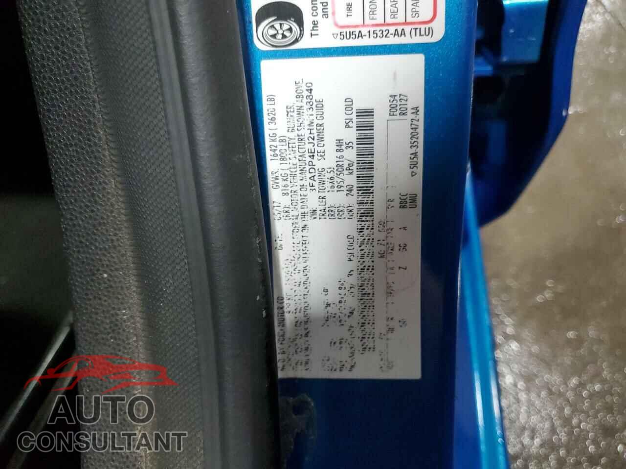 FORD FIESTA 2017 - 3FADP4EJ2HM138840