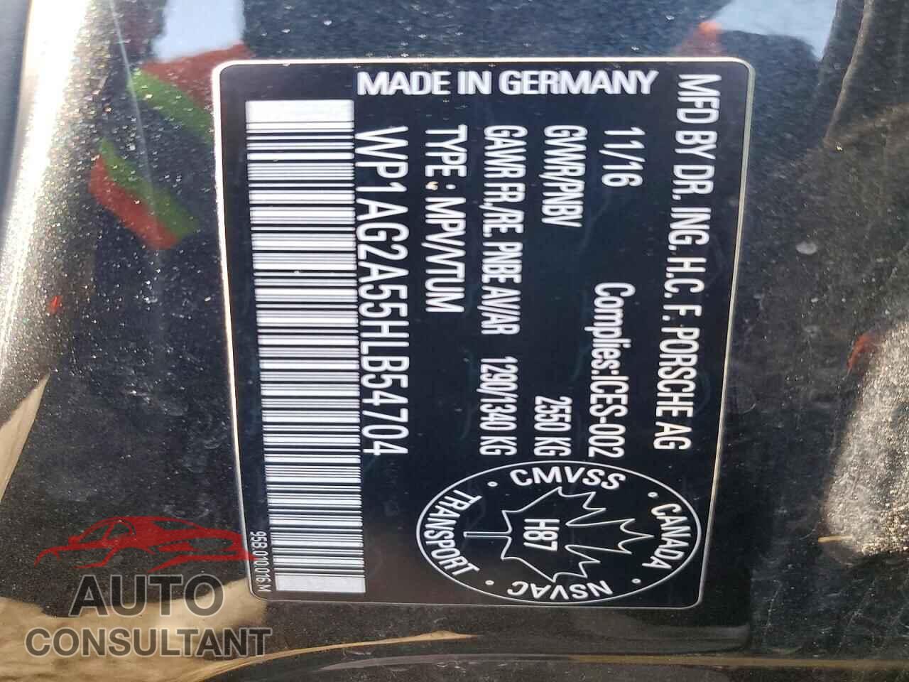 PORSCHE MACAN 2017 - WP1AG2A55HLB54704