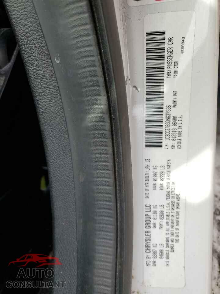DODGE AVENGER 2013 - 1C3CDZAB3DN637936
